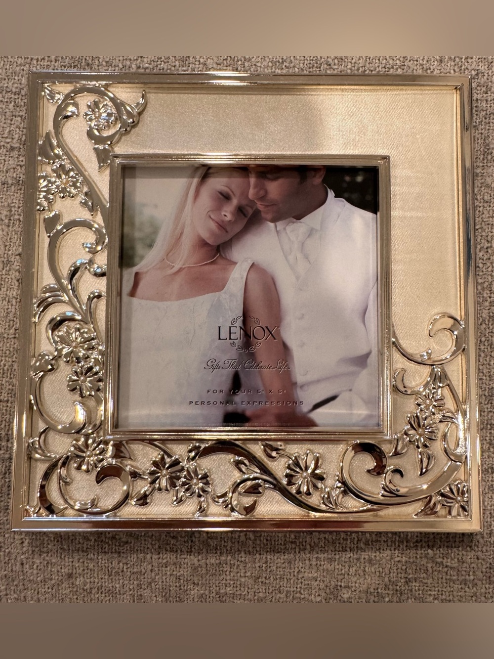 Lenox Silver Decorative Floral Photo Frame - Silver
